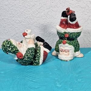 Tumbling Santa Claus Set with Squirre & Cardinal Bird